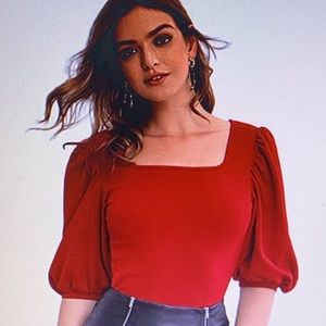 Burgundy top
